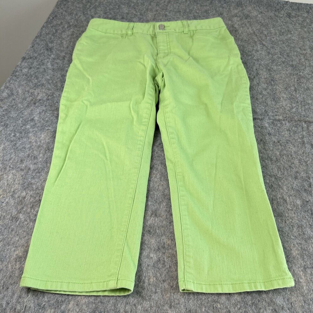 Chaps Womens Capri Jeans Pants Size 8 Bright Green